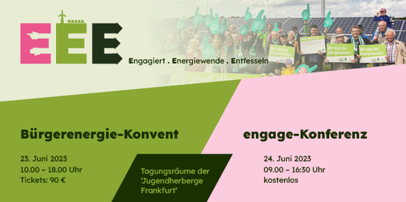 Bürgerenergie Konvent und engage-Konferenz 2023￼￼